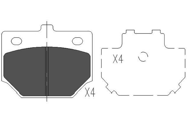 KAVO PARTS Комплект тормозных колодок, дисковый тормоз KBP-1509